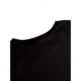 Floral Cross Print Women's Long Sleeve Crew Neck T-Shirt - 