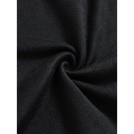 Women'S Casual Graphic T-Shirt - Black Short Sleeve Round Neck Tee with Jack Skellington & Sally Design, Stretchy Polyester Blend, Perfect for Spring/Summer/Fall, Casual Wear | Playful Design | Stretchy Fabric