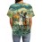 Women'S Casual V-Neck Short Sleeve T-Shirt with Horse & Swirl Print - Relaxed Fit All-Season Comfort, Vibrant Colors, Breathable Fabric for Casual Attire