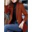 Elegant Red Blazer with Golden Buttons - Stylish Long Sleeve Women'S Suit Jacket, Suitable for Work and Leisure, Autumn and Winter, Casual Workwear | Chic Blazer with Fashionable Button Details, Ladies' Blazer QL25